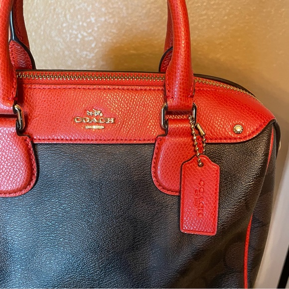 Coach Signature Handbag - Picture 3 of 8